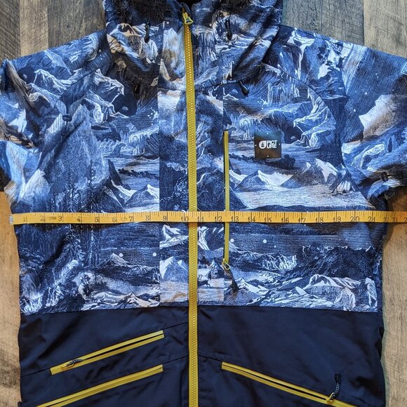 Picture Organic Stone Ski Snowboard Jacket Imaginary World Blue Small - Picture 8 of 8